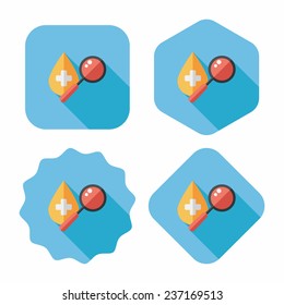 find blood flat icon with long shadow,eps10