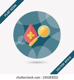 find blood flat icon with long shadow,eps10