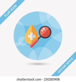 find blood flat icon with long shadow,eps10