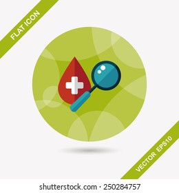 find blood flat icon with long shadow,eps10