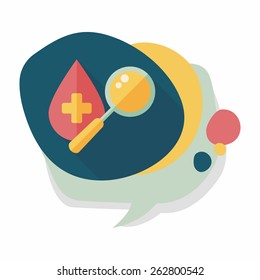 find blood flat icon with long shadow,eps10