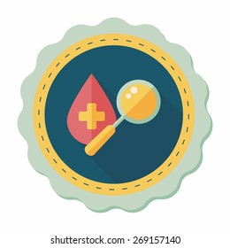 find blood flat icon with long shadow,eps10