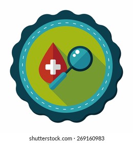 find blood flat icon with long shadow,eps10