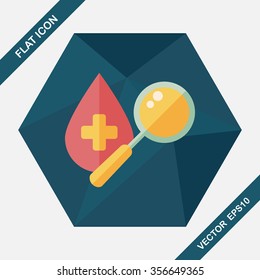 find blood flat icon with long shadow,eps10
