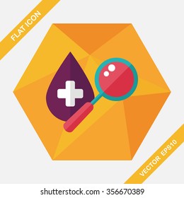 find blood flat icon with long shadow,eps10