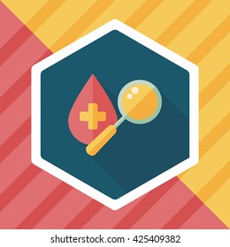 find blood flat icon with long shadow,eps10