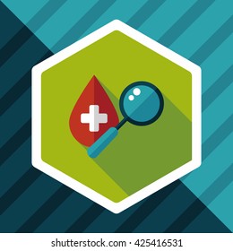 find blood flat icon with long shadow,eps10
