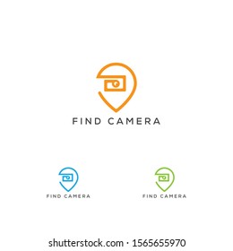 Find Camera logo design template full vector