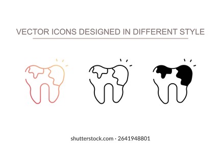 Find Cavity icon design with white background stock illustration