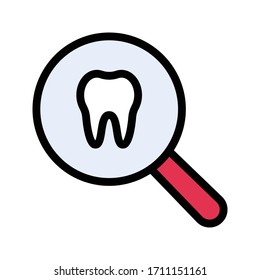 icono de búsqueda de color plano vectorial cavidad 