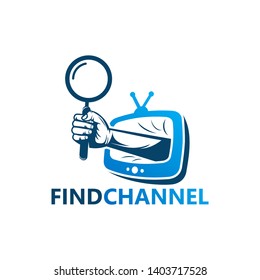 Find Channel Logo Template Design Vector, Emblem, Design Concept, Creative Symbol, Icon