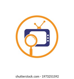 Find Channel Logo Template Design Vector. TV channel search logo vector icon