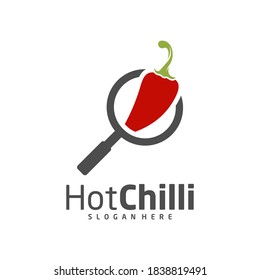 Find Chili logo design vector template, Red Chili Illustration, Symbol Icon