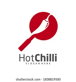 Find Chili logo design vector template, Red Chili Illustration, Symbol Icon