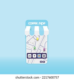 Find a coffee shop with map