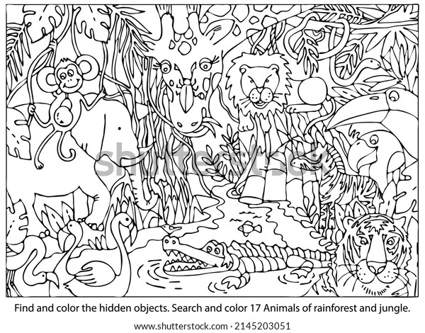 find hidden objects animal ride by stock vector royalty free 2123446445 shutterstock
