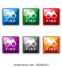 Find Colorful Vector Icon Button