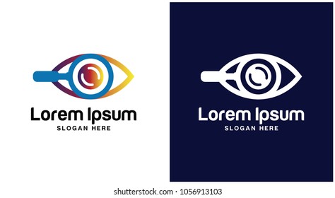 Find with concepts Eye Logo Design Template.
