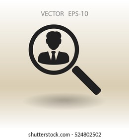 buscar el icono de contacto. ilustración vectorial