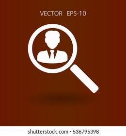 buscar el icono de contacto. ilustración vectorial