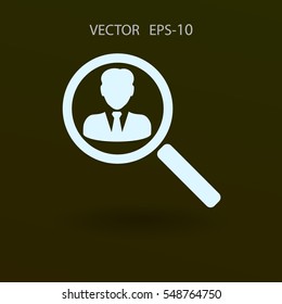 buscar el icono de contacto. ilustración vectorial