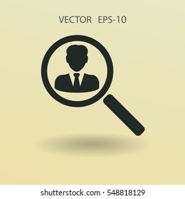 buscar el icono de contacto. ilustración vectorial