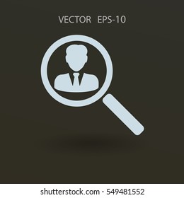 buscar el icono de contacto. ilustración vectorial