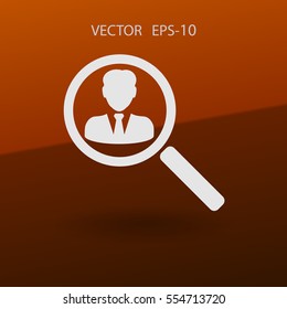 ícone localizar contato. ilustração de vetor