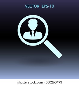 find contact icon. vector illustration