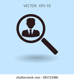 find contact icon. vector illustration