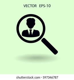 find contact icon. vector illustration