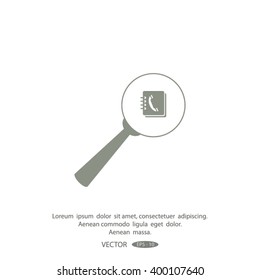 find contact vector icon