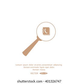 find contact vector icon