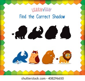 Find the correct Animals shadow