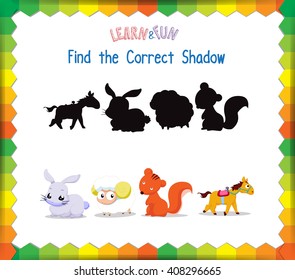 Find the correct Animals shadow