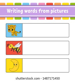 Find the correct answer. Draw a line. Learning words. Education developing worksheet. Activity page for study English. Game for children. Funny character. Isolated vector illustration. Cartoon style.