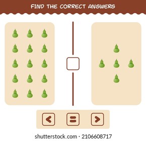 Find the correct answers of cartoon calabash. Searching and Counting game. Educational game for pre shool years kids and toddlers