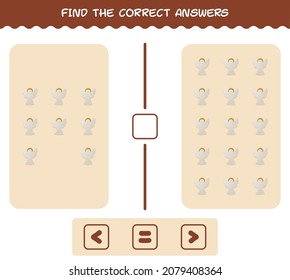 Find the correct answers of cartoon christmas ornament. Searching and Counting game. Educational game for pre shool years kids and toddlers