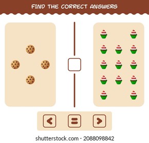 Find the correct answers of cartoon christmas. Searching and Counting game. Educational game for pre shool years kids and toddlers