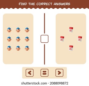 Find the correct answers of cartoon christmas. Searching and Counting game. Educational game for pre shool years kids and toddlers