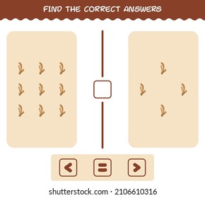 Find the correct answers of cartoon ginger. Searching and Counting game. Educational game for pre shool years kids and toddlers