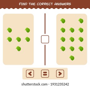 Find the correct answers of cartoon lime. Searching and Counting game. Educational game for pre shool years kids and toddlers