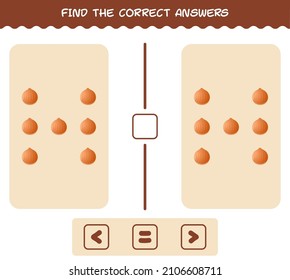 Find the correct answers of cartoon onion. Searching and Counting game. Educational game for pre shool years kids and toddlers