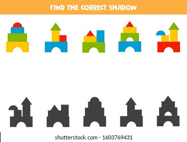Find the correct shadow of childish towers.