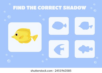 Find the correct shadow Children's educational game