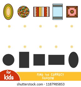 Finden Sie den richtigen Schatten, Erziehungsspiel für Kinder, Teppichset