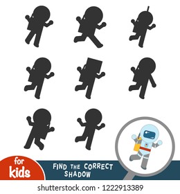 Find the correct shadow, education game for children, Astronaut