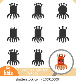 Find the correct shadow, education game for children, Cute bacteria and virus character