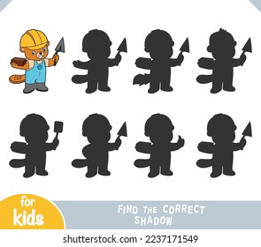 Find the correct shadow, education game for children, Beaver builder