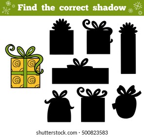 Find the correct shadow, education game for children. Christmas gifts